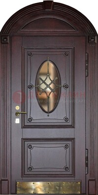 Арочная металлическая дверь с виноритом ДА-38 в Сургуте