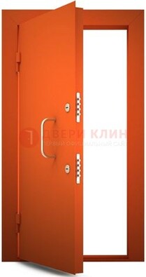 Оранжевая стальная бронированная дверь с нитроэмалью ДБ-2 в Сургуте
