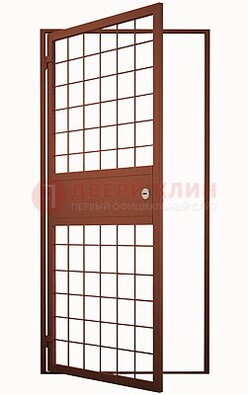 Коричневая металлическая бронированная дверь ДБ-6 в Сургуте