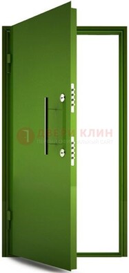 Зеленая металлическая бронированная дверь ДБ-8 в Сургуте