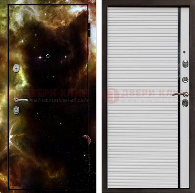 Стальная дверь с фотопечатью космоса ДФ-14 в Сургуте