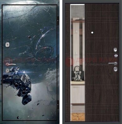 Железная дверь с фотопечатью космической фантастики ДФ-51 в Сургуте