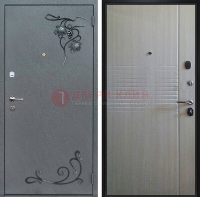 Коттеджная металлическая дверь с ковкой ДК-14 в Сургуте