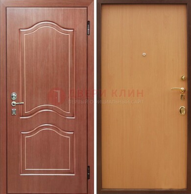 Входная дверь отделанная МДФ и ламинатом внутри ДМ-159 в Сургуте