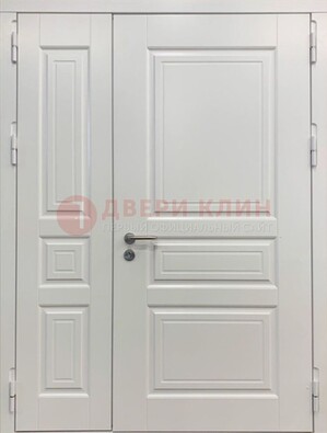 Полуторная светлая металлическая дверь с МДФ ДМ-336 в Сургуте