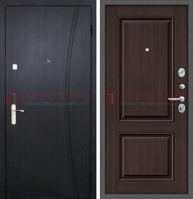 Темная стальная дверь с МДФ панелями ДМ-362 в Сургуте
