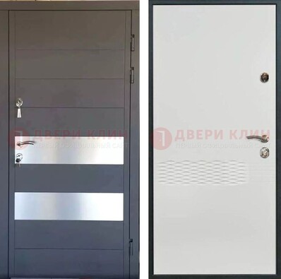 Металлическая дверь МДФ темная и светлая ДМ-420 в Сургуте