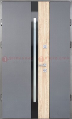 Полуторная металлическая дверь с МДФ ДМ-503 в Сургуте
