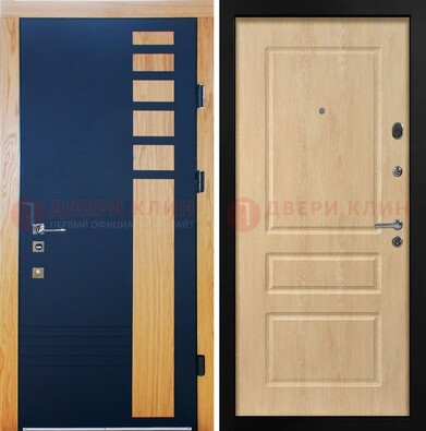 Двухцветная железная дверь с МДФ в квартиру ДМ-511 в Сургуте
