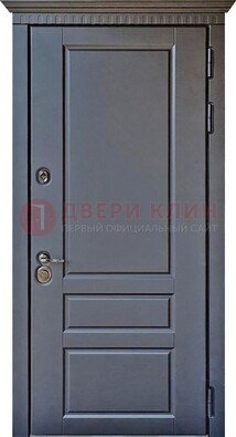 Тёмная входная дверь для коттеджа с МДФ ДМ-528 в Сургуте