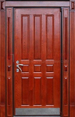 Красная входная дверь для улицы с МДФ ДМ-532 в Сургуте