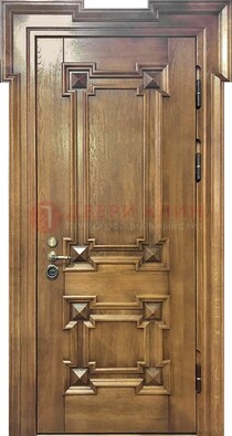 Филенчатая железная дверь с массивом дуба ДМД-56 в Сургуте