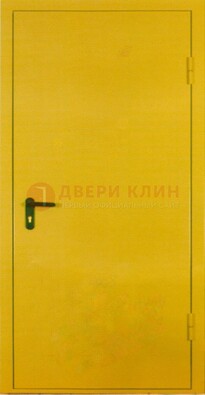 Желтая железная дверь с нитроэмалью ДН-5 в Сургуте