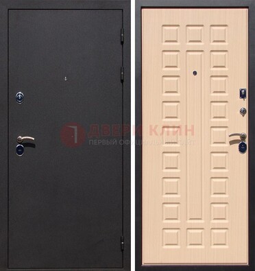 Черная стальная дверь с порошковым окрасом МДФ внутри ДП-102 в Сургуте