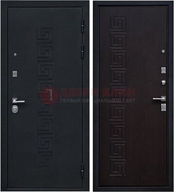 Черная входная дверь с порошковым покрытием ДП-108 в Сургуте