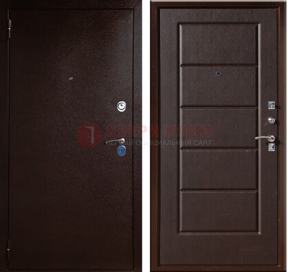 Темная входная дверь с порошковым окрасом ДП-113 в Сургуте