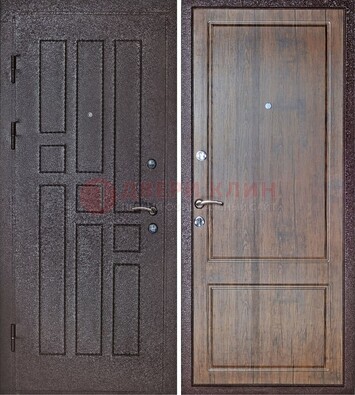 Темная входная дверь с порошковым покрытием МДФ внутри ДП-125 в Сургуте