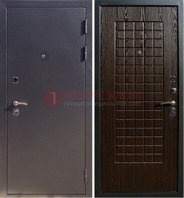 Серая металлическая дверь с порошковым напылением ДП-153 в Сургуте