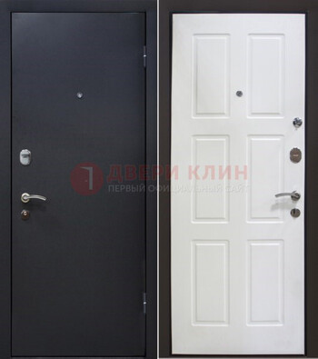 Черная металлическая дверь с порошковым покрытием ДП-193 в Сургуте