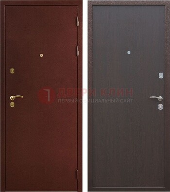 Бордовая входная дверь с порошковым покрытием ДП-201 в Сургуте