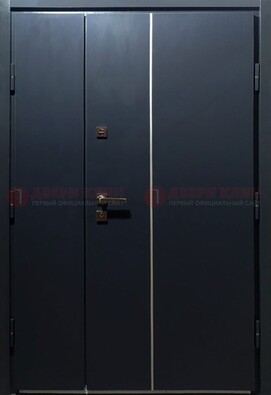 Темная металлическая дверь с порошковым покрытием ДП-220 в Сургуте