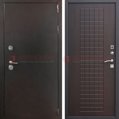 Черная железная дверь с порошковым покрытием ДП-222 в Сургуте