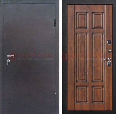 Темная входная дверь с порошковым покрытием с МДФ панелью ДП-235 в Сургуте