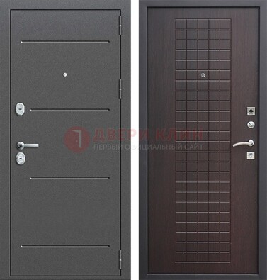 Металлическая дверь с порошковым покрытием и МДФ Махагон ДП-254 в Туле