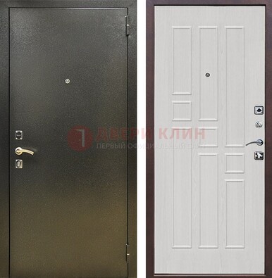 Входная дверь Темное серебро с порошковой отделкой и терморазрывом МДФ ДП-282 в Сургуте