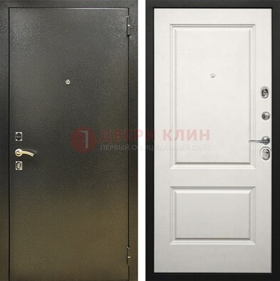 Металлическая темная дверь с порошковым напылением и классической МДФ ДП-298 в Сургуте
