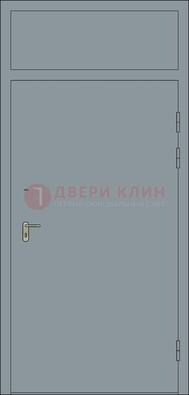 Серая техническая дверь ДПП-16 в Сургуте
