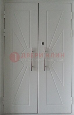 Парадная двухстворчатая дверь с фрезерованным МДФ ДПР-14 в Сургуте