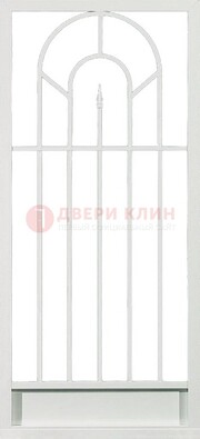 Стальная решетчатая дверь в белом цвете с пикой ДР-11 в Сургуте