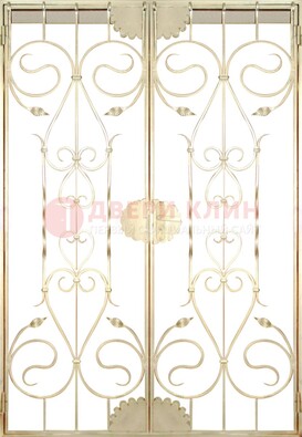 Золотая железная решетчатая дверь ДР-1 в Сургуте