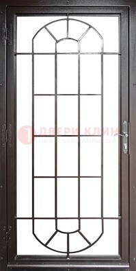 Темная металлическая решетчатая дверь ДР-22 в Сургуте