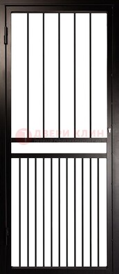 Коричневая одностворчатая железная решетчатая дверь ДР-24 в Сургуте