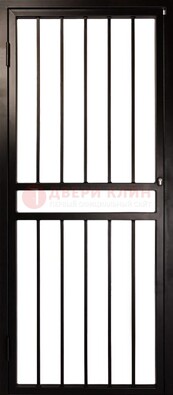 Темная стальная решетчатая дверь для дома ДР-45 в Сургуте