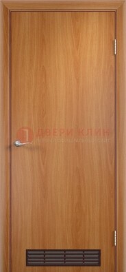 Светлая техническая дверь с вентиляционной решеткой ДТ-1 в Сургуте