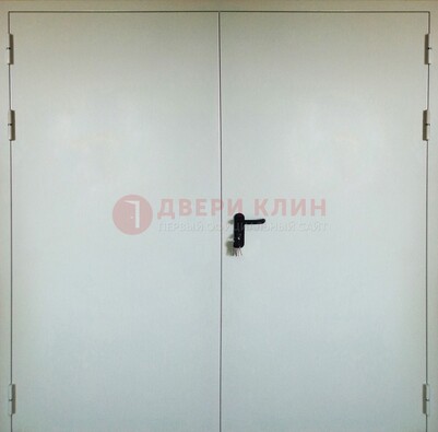 Белая металлическая техническая дверь ДТ-8 в Сургуте