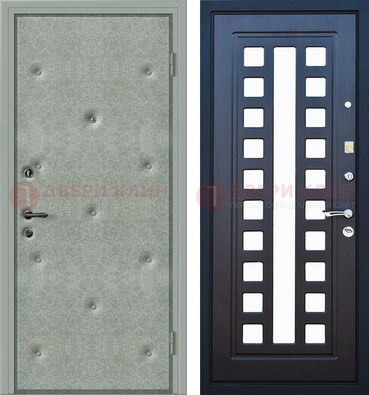 Серая железная дверь с винилискожей ДВ-40 в Сургуте