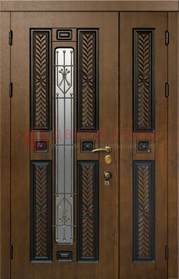 Полуторная входная дверь с виноритом ДВТ-169 в Сургуте