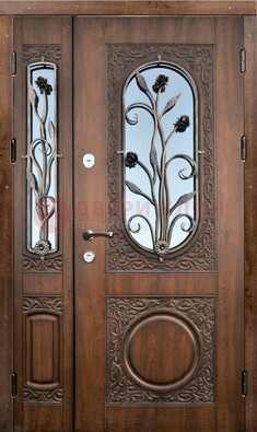 Железная дверь с виноритом и ковкой ДВТ-180 в Сургуте