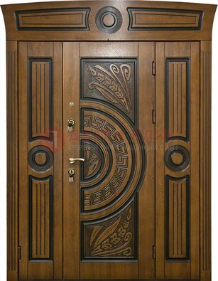 Парадная входная дверь с виноритом и узором ДВТ-194 в Сургуте
