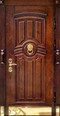 Входная дверь с виноритом в коричневом цвете ДВТ-236 в Подольске