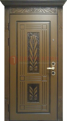 Металлическая дверь с виноритом и узором ДВТ-256 в Лыткарино