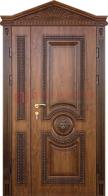 Узорная стальная дверь с виноритом для дома ДВТ-260 в Сургуте