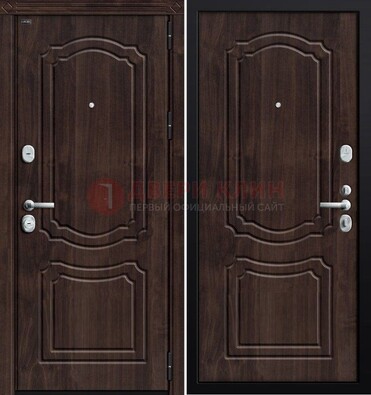 Темная входная дверь с МДФ ДМ-2222 в Сургуте
