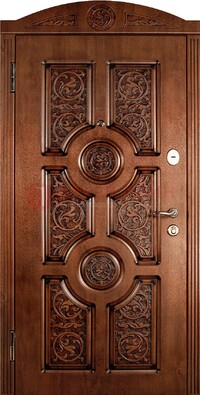 Коричневая входная дверь с виноритом ДВТ-41 в Сургуте