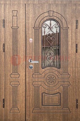 Железная классическая дверь с терморазрывом и рисунком ДВТ-77 в Сургуте